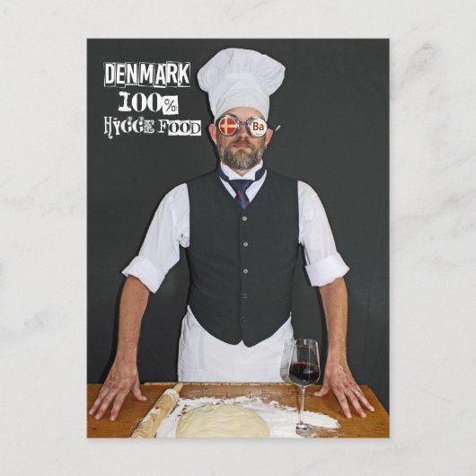 Cooles Dänemark zu 100% hüttenliches Essen! Postkarte (Vorderseite)