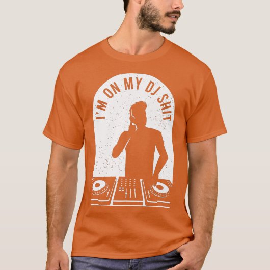 Cooles Deejay Image Disk Jockey Meme Mixer Headset T-Shirt (Vorderseite)