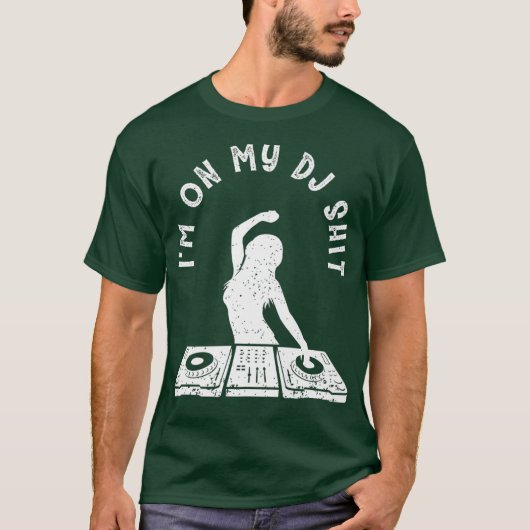 Cooles Deejay Image Disk Jockey Meme Mixer Headset T-Shirt (Vorderseite)