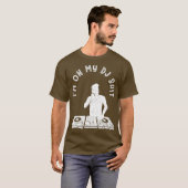 Cooles Deejay Image Disk Jockey Meme Mixer Headset T-Shirt (Vorne ganz)