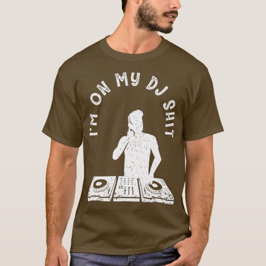 Cooles Deejay Image Disk Jockey Meme Mixer Headset T-Shirt (Vorderseite)