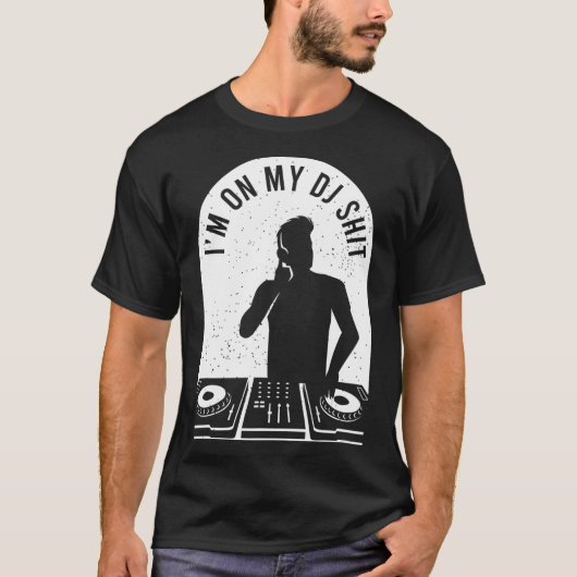 Cooles Deejay Image Disk Jockey Meme Mixer Headset T-Shirt (Vorderseite)