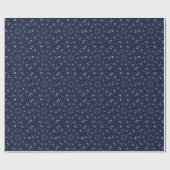 Cooles Deep Blue Patternpapier Geschenkpapier (Flach)