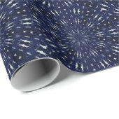 Cooles Deep Blue Patternpapier Geschenkpapier (Rolleneckpunkt)