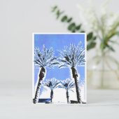 Cooles Dekor mit blauen Palmen Paradise Beach Postkarte (Stehend Vorderseite)