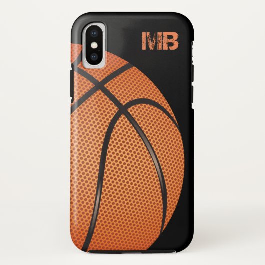 Cooles der Basketball-Monogramm-Thema der Männer Case-Mate iPhone Hülle (Rückseite)