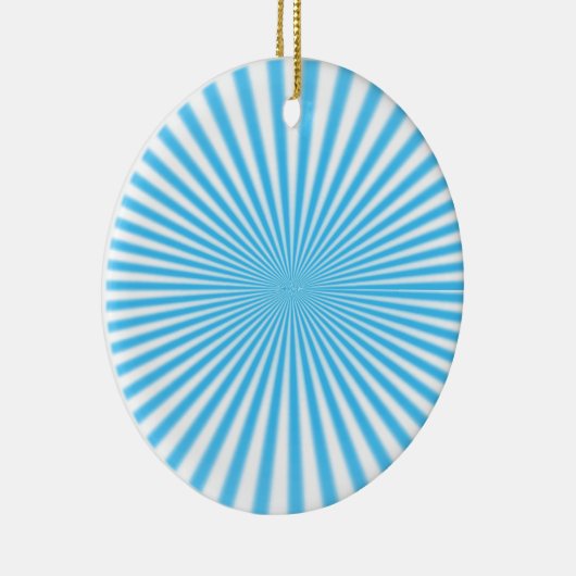 cooles Design aus blauem Starbor Keramik Ornament (Rechts)