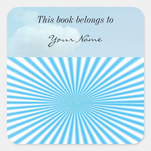 cooles Design aus blauem Starbor Quadratischer Aufkleber (Vorderseite)