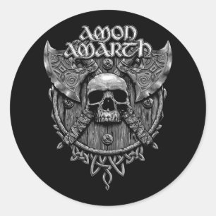 Cooles Design der Rockband Amon Amarth Grauer Schä Runder Aufkleber