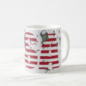 Cooles Design der US-amerikanischen Flagge Kaffeetasse (VorderseiteRechts)