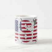 Cooles Design der US-amerikanischen Flagge Kaffeetasse (Mittel)