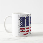 Cooles Design der US-amerikanischen Flagge Kaffeetasse (Links)