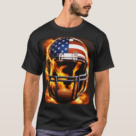Cooles Design des amerikanischen Fußballhelms T-Shirt (Vorderseite)