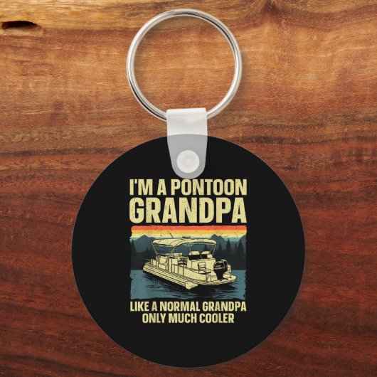 Cooles Design des Ntoon-Bootes für Großvater-Männe Schlüsselanhänger (Vorderseite)