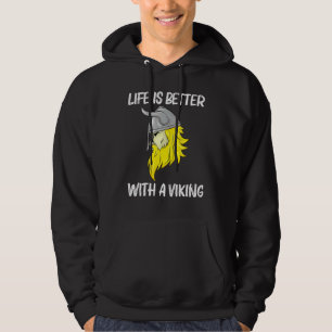Cooles Design für männliche Frauen - Norse Horned  Hoodie