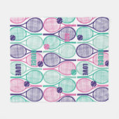 Cooles Design für Tennisspieler, Trainer... Fleecedecke (Vorderseite (Horizontal))