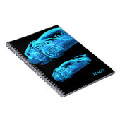 Cooles Design Schwarzes Notebook Notizblock (Rechte Seite)