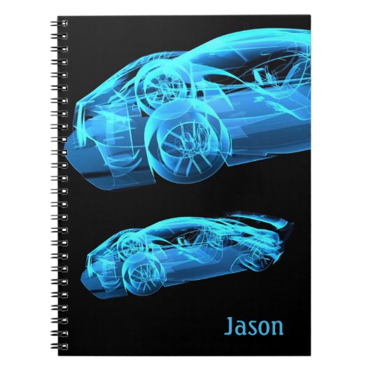 Cooles Design Schwarzes Notebook Notizblock (Vorderseite)