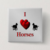 Cooles Design von Hörpferden Button (Vorderseite)