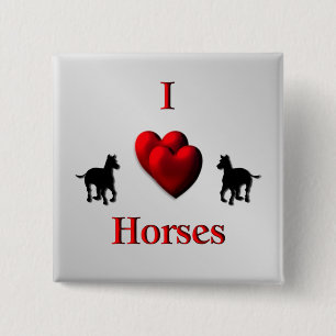 Cooles Design von Hörpferden Button