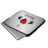 Cooles Design von Hörpferden Laptopschutzhülle (Vorne Knopf)
