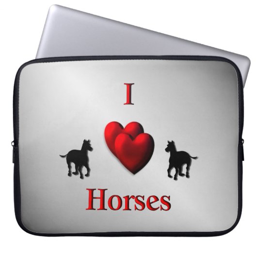 Cooles Design von Hörpferden Laptopschutzhülle (Vorderseite)
