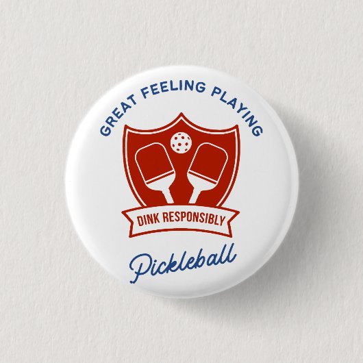 Cooles Design von Pickleball Button (Vorderseite)
