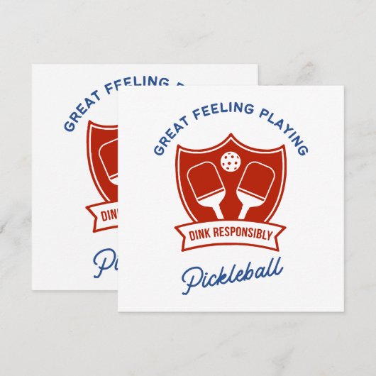 Cooles Design von Pickleball Einladung (Vorne/Hinten)