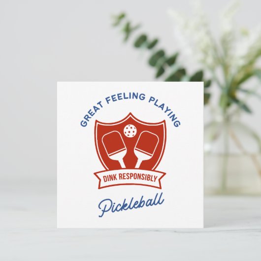 Cooles Design von Pickleball Einladung (Stehend Vorderseite)