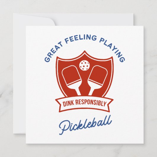 Cooles Design von Pickleball Einladung (Vorderseite)