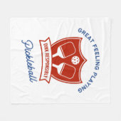 Cooles Design von Pickleball Fleecedecke (Vorderseite (Horizontal))