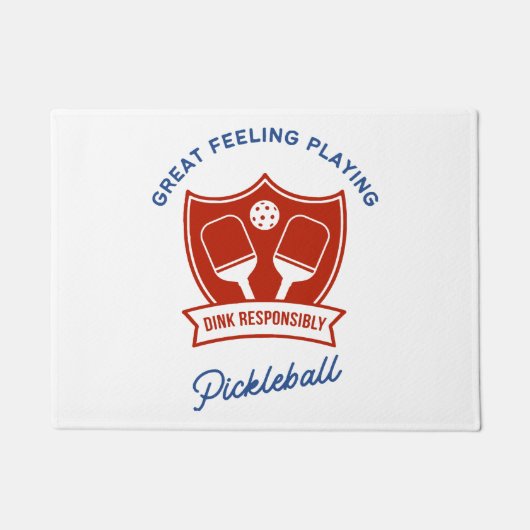 Cooles Design von Pickleball Fußmatte (Vorderseite)