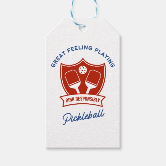 Cooles Design von Pickleball Geschenkanhänger (Vorderseite)
