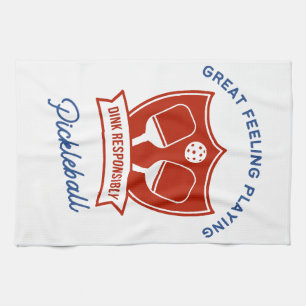 Cooles Design von Pickleball Geschirrtuch