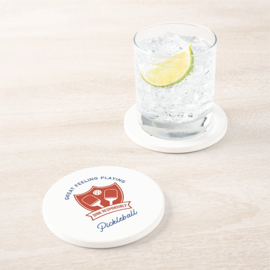 Cooles Design von Pickleball Getränkeuntersetzer (Seite)