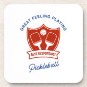 Cooles Design von Pickleball Getränkeuntersetzer (Vorderseite)
