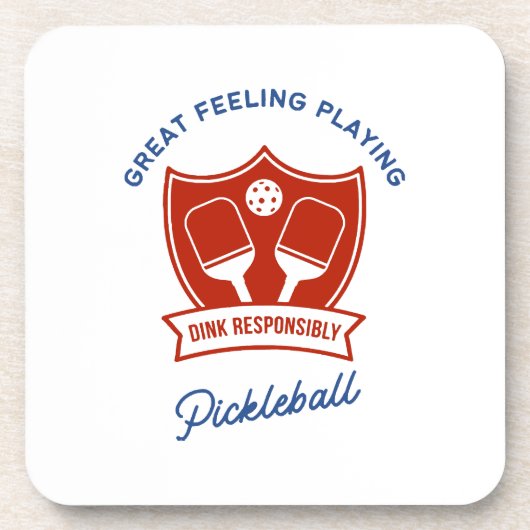 Cooles Design von Pickleball Getränkeuntersetzer (Vorderseite)