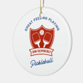 Cooles Design von Pickleball Keramik Ornament (Links)
