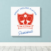 Cooles Design von Pickleball Leinwanddruck (Insitu (Holzboden))