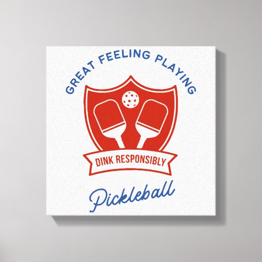 Cooles Design von Pickleball Leinwanddruck (Vorderseite)