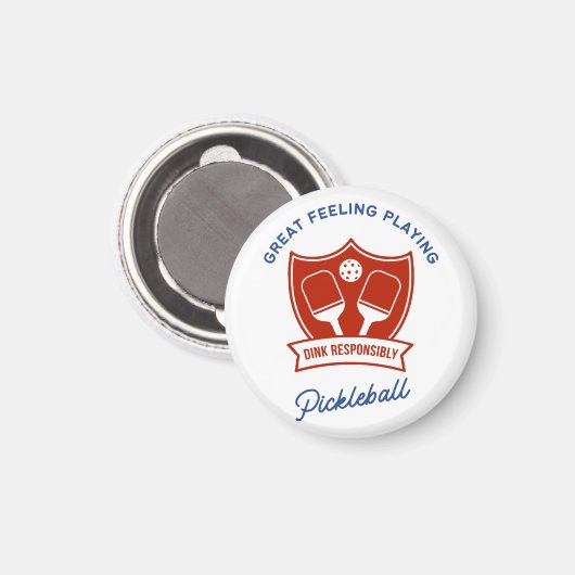 Cooles Design von Pickleball Magnet (Vorderseite/Rückseite)