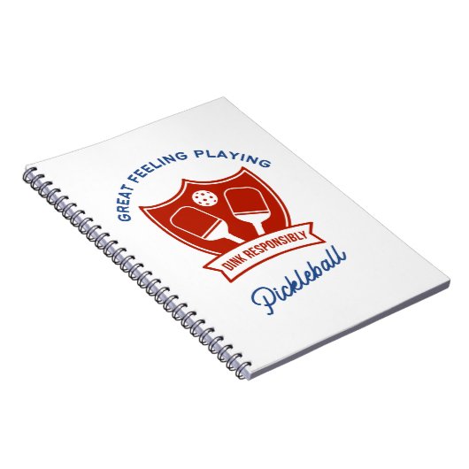 Cooles Design von Pickleball Notizblock (Rechte Seite)