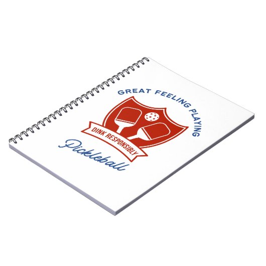 Cooles Design von Pickleball Notizblock (Linke Seite)