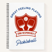 Cooles Design von Pickleball Notizblock (Vorderseite)