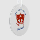 Cooles Design von Pickleball Ornament (Vorderseite)