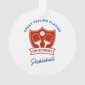 Cooles Design von Pickleball Ornament (Rückseite)