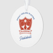 Cooles Design von Pickleball Ornament (Vorderseite)