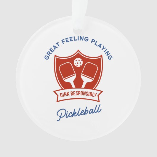 Cooles Design von Pickleball Ornament (Vorderseite)