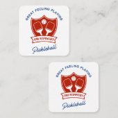 Cooles Design von Pickleball Quadratische Visitenkarte (Vorne/Hinten)