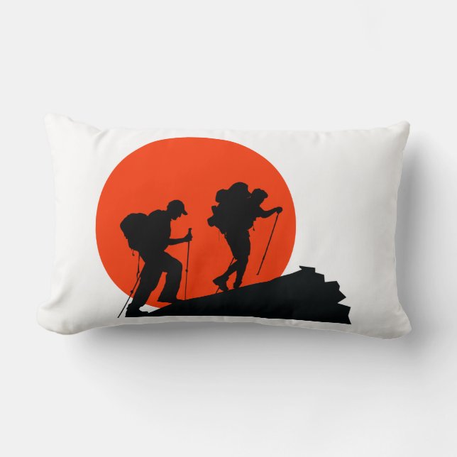 cooles Designerkissen beim Wandern in der Liebe Lendenkissen (Vorderseite)